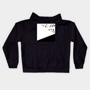 Abstract Triangles Pattern White / Black Kids Hoodie